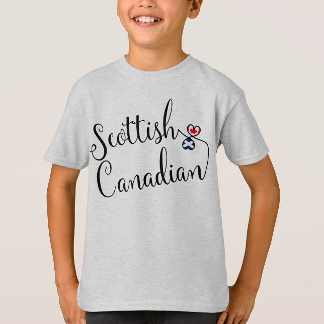 Camiseta Corações Entusilado Escocês Canadiano (Frente)