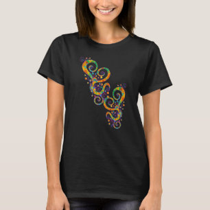 Camiseta Corações Espirais, Mão Pintada 2 Ventiladores Dive