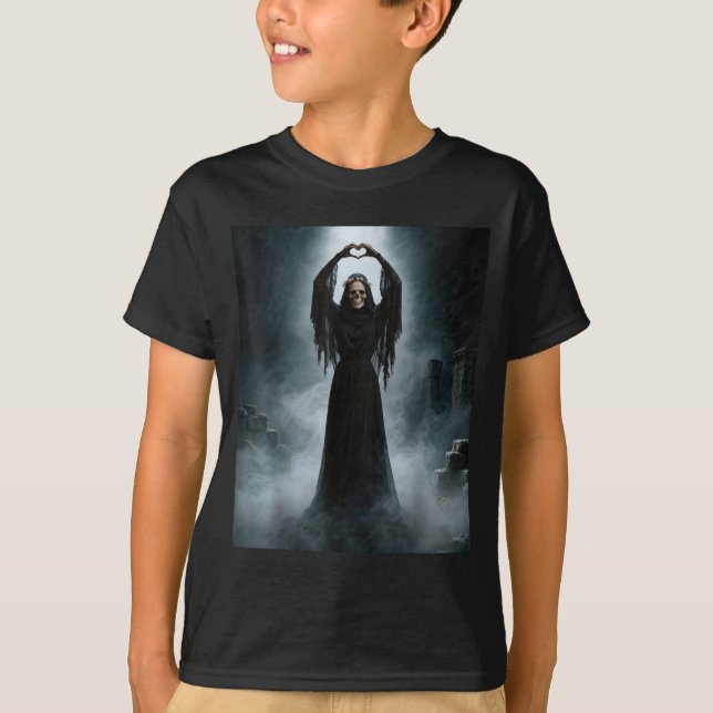 Camiseta Corações fantasmagóricos mãos dia das mães flores  (Frente)