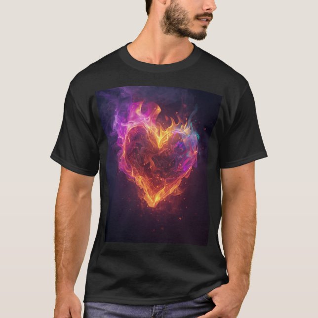 Camiseta Corações Fogo Orgulho (Frente)