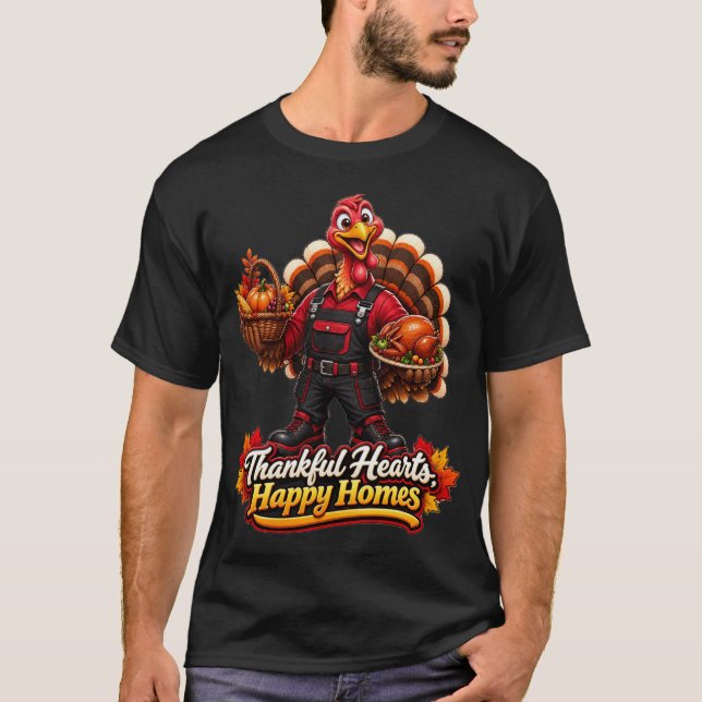 CAMISETA CORAÇÕES GRATOS, LARES FELIZES (Frente)