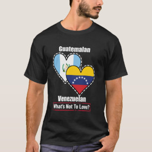Camiseta Corações Guatemaltecos Venezuelanos Bandeiras O Qu