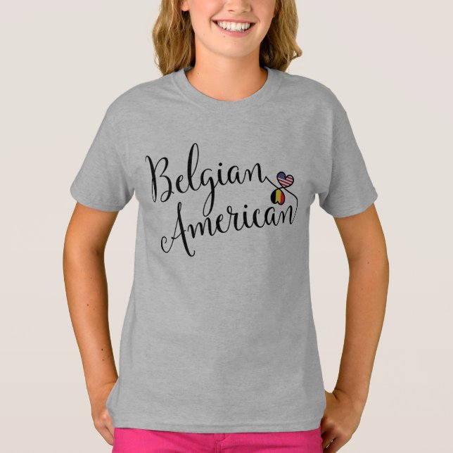 Camiseta Corações Invertidos Belga-Americana (Frente)