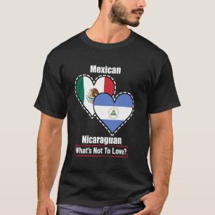 Camiseta Corações Mexicanos Nicaraguenses Bandeiras O Que N