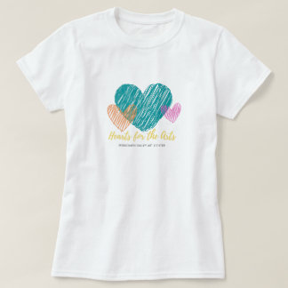 Camiseta Corações para Artes, Coração Teal, Editável
