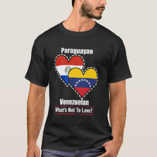 Camiseta Corações Paraguaio Venezuelano Bandeiras O Que Não