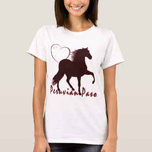 Camiseta Corações peruanos do cavalo de Paso