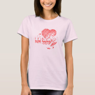 Camiseta corações quebrados