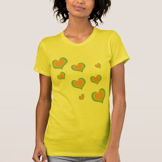 Camiseta Corações retros do amor para o dia dos namorados