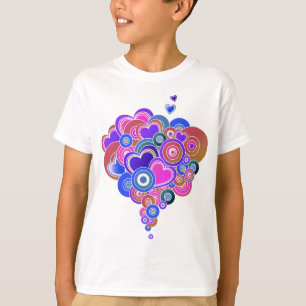 Camiseta Corações Roxos PopArt