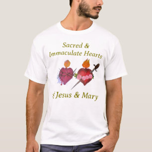 Camiseta Corações Sagrados e Imaculados
