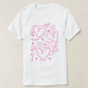 Camiseta Corações Selvagens Arte Abstrata para Vestir