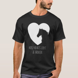 Camiseta Corações Selvagens Cavalos  Meninas e Mulheres a C