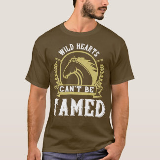 Camiseta Corações Selvagens De Cavalos Não Podem Ser Tingid