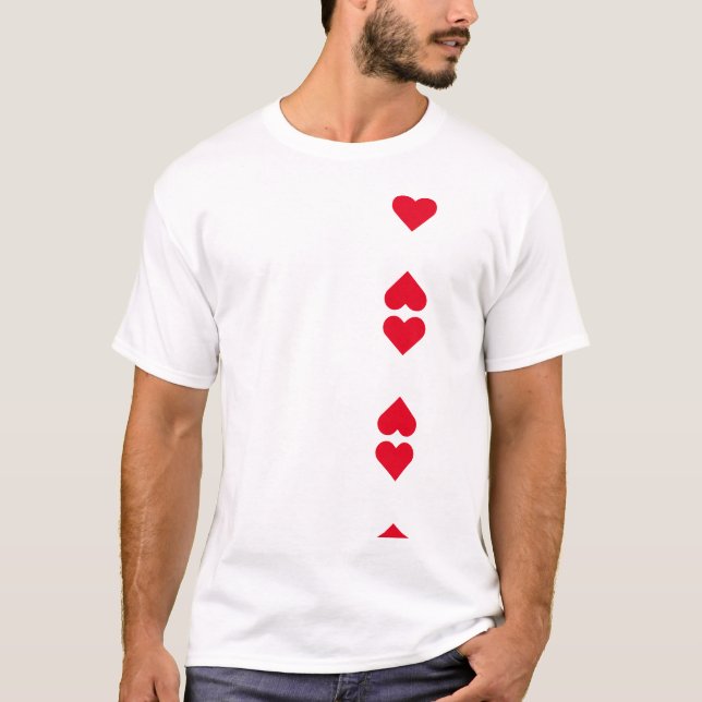 camiseta corações vermelhos  (Frente)