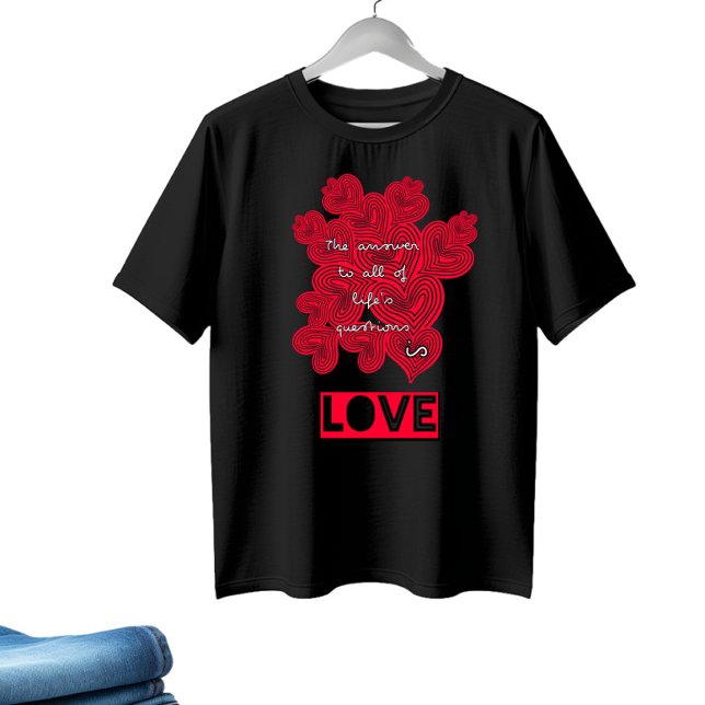 Camiseta Corações vermelhos (Criador carregado)