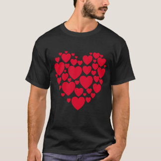 Camiseta Corações vermelhos, t-shirt