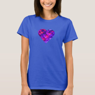 Camiseta Corações Vivos Multibrilhando