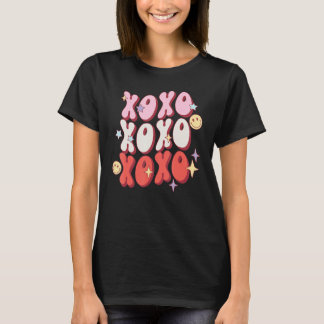 Camiseta Corações XOXO Adoram Abraços Kisses Dia de os namo