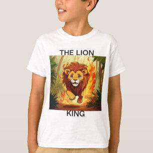 Camiseta "Coragem Blinda - Leão em Chamas T-Shirt"