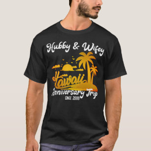 Camiseta Coragem de Casal de Casamento no Havaí