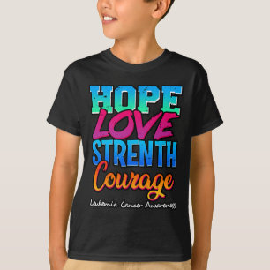 Camiseta Coragem de Força do Amor - Consciência do Cancer d