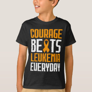 Camiseta Coragem Derrota a Leucemia Todos os Dias Consciênc