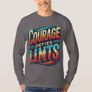 Camiseta Coragem Desafia Limites da manga longa