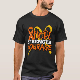 Camiseta Coragem Forte Leucemia Cancer Sensibilização Fita