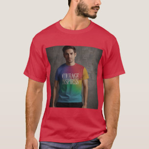 Camiseta Coragem Inspira Progresso - Inspiração Multicolori