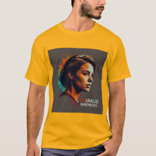 Camiseta Coragem Inspira Progresso - Inspiração Multicolori