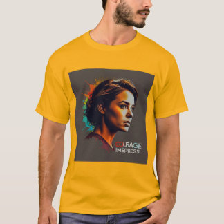 Camiseta Coragem Inspira Progresso - Inspiração Multicolori