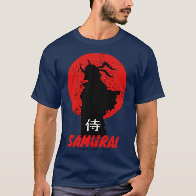 Camiseta Coragem Lealdade Honra Samurai (Frente)