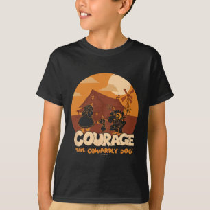 Camiseta Coragem O Cachorro Cowardly Halloween Cowardly Hau
