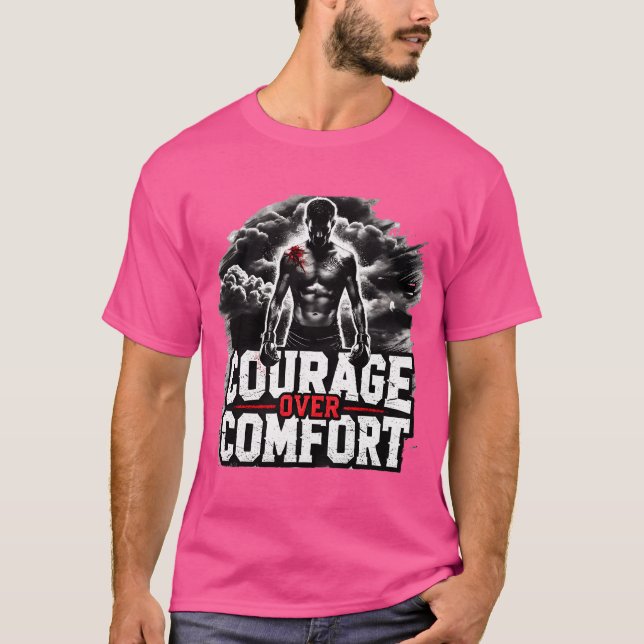 Camiseta Coragem Sobre Comfort Mma Fighter (Frente)