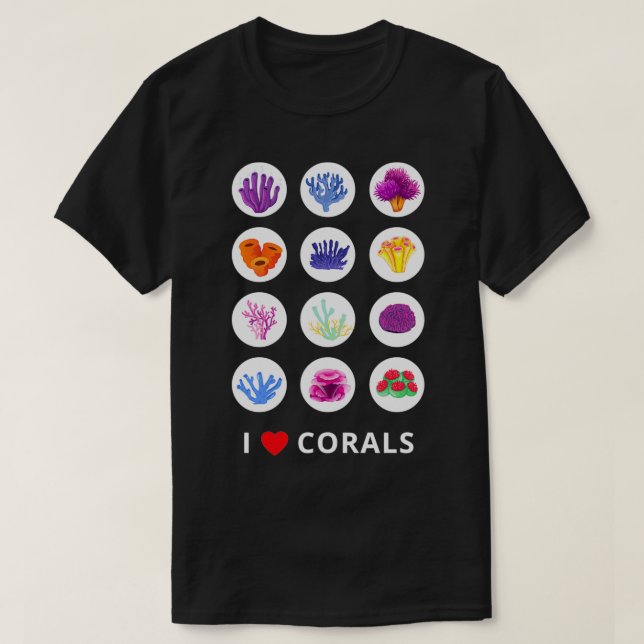 Camiseta Corais Amam Coral Recife Aquarista Aquário de Reci (Frente do Design)