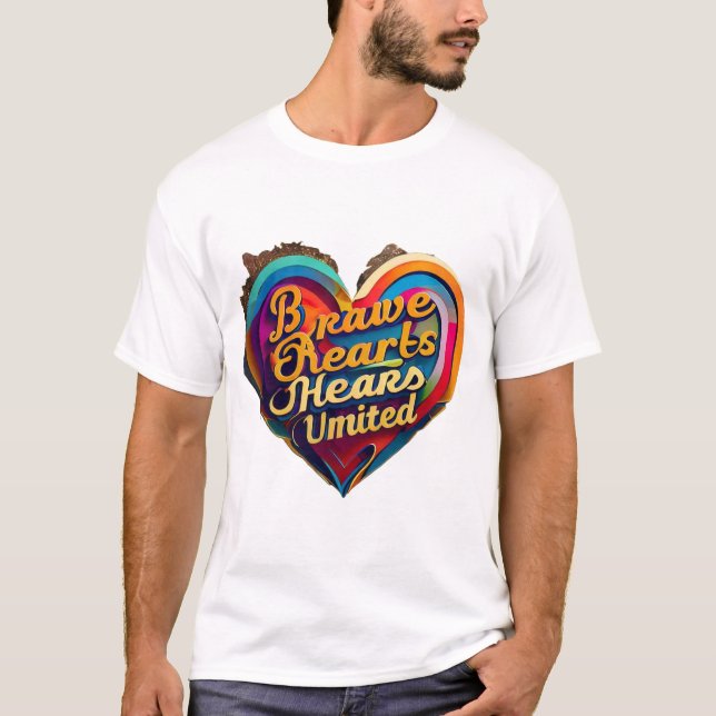 Camiseta "Corajoso batimento cardíaco" (Frente)