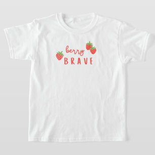 Camiseta corajoso como um morango infância câncer doente cr