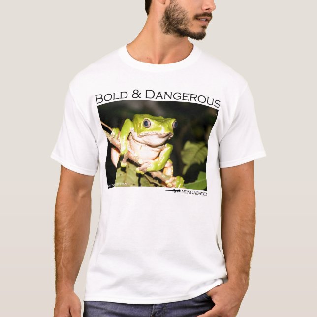 Camiseta Corajoso e perigoso - sapo do macaco (Frente)