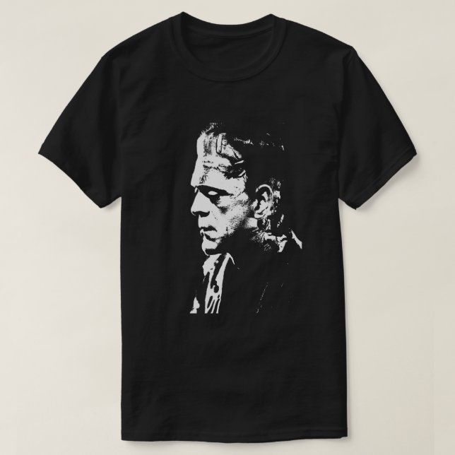 Camiseta Corajoso Frankenstein Horror Retro (Frente do Design)