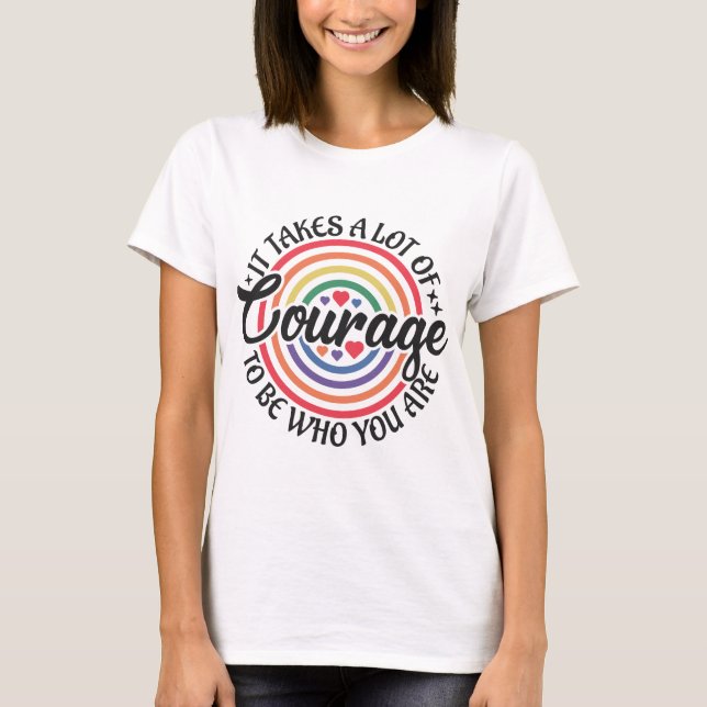 Camiseta Corajoso o Suficiente para Ser Eu (Frente)