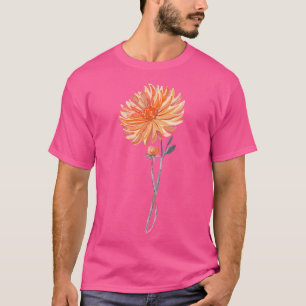 Camiseta Coral Dahlia Sprig Bud