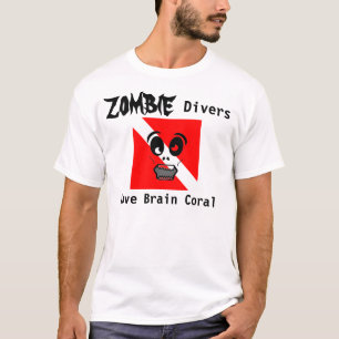 Camiseta Coral de cérebro do amor dos mergulhadores do