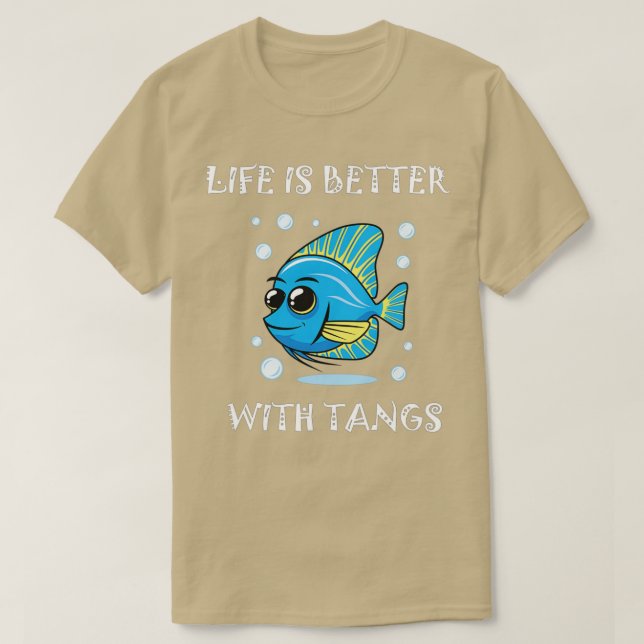 Camiseta Coral Funny Reef Aquarium Pó Azul Tang Aquaris (Frente do Design)