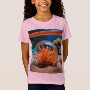 Camiseta Coral Nexus: Uma Teia de Aventura Submarina Sci-Fi