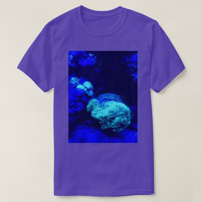 Camiseta Coral oceânico pacífico azul (Frente do Design)