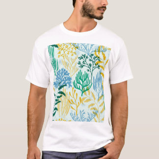 Camiseta Coral Reef, Algae Padrão Sem Olhos.