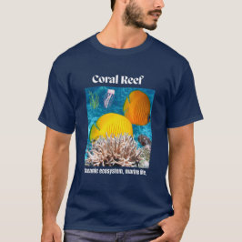 Camiseta Coral Reef Marine Life Blue T Shirt