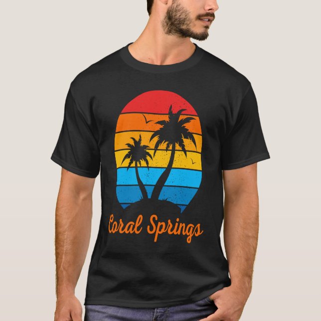 Camiseta Coral Springs Florida Family Vacation Beach Tropic (Frente)