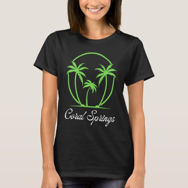 Camiseta Coral Springs Florida Vacation Beach Tropical Fami (Frente)